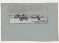 KT 1322
<br/>
Schapen bij een wagen in de sneeuw
<br/>
<em>Bastert, Nicolaas (1854-1939)</em>